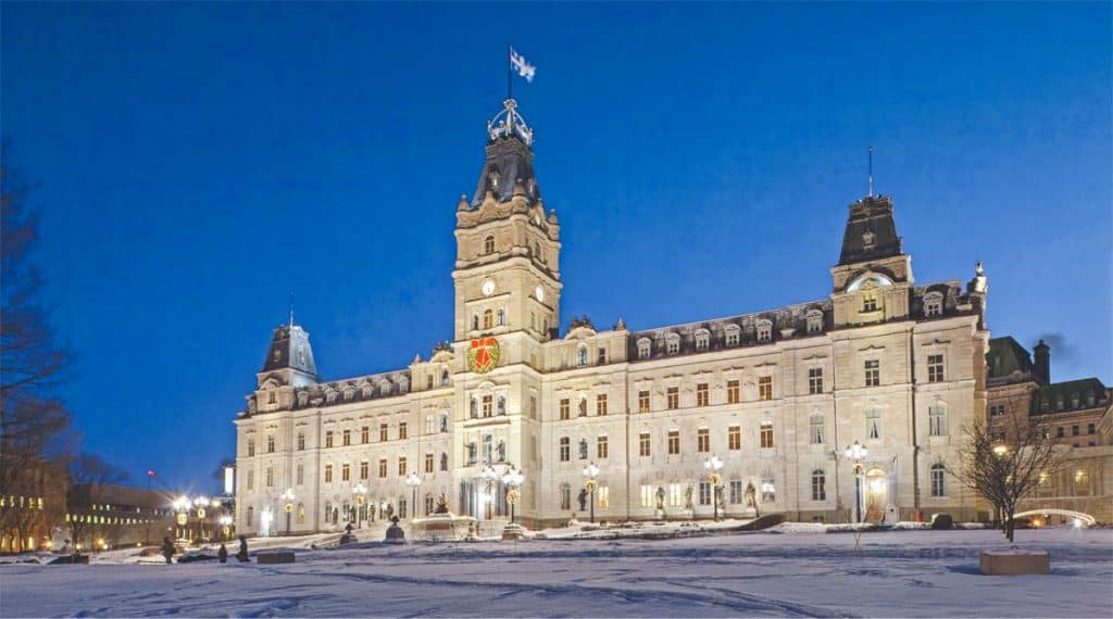 the Parliament Building